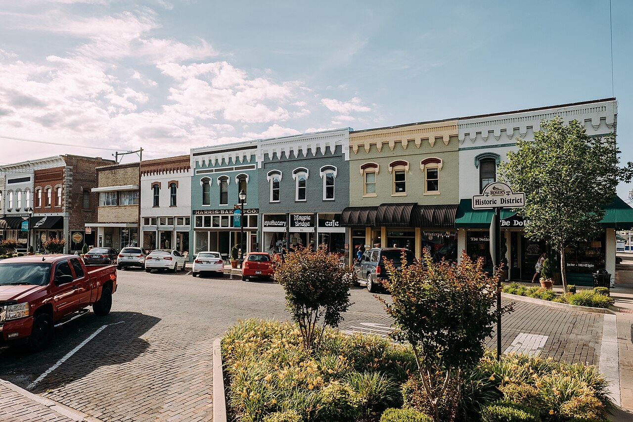 Historic downtown Rogers, Arkansas